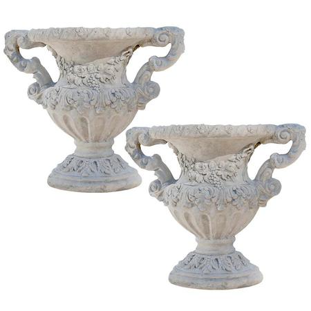 DESIGN TOSCANO Elysee Palace Garden Urns: Set of 2 NE950307